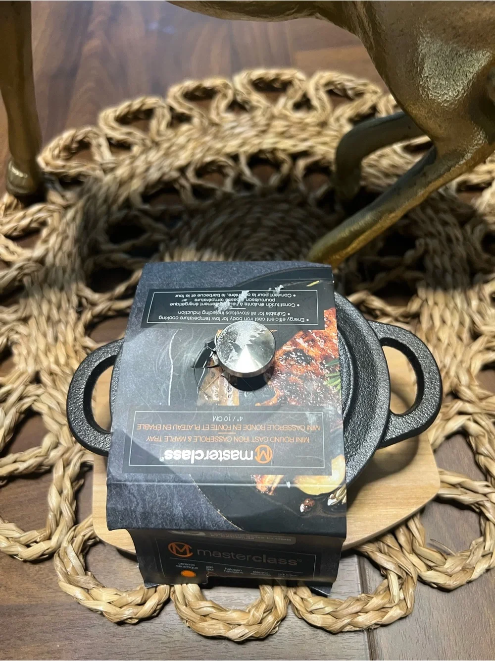 Black Cast Iron Mini Casserole with Lid